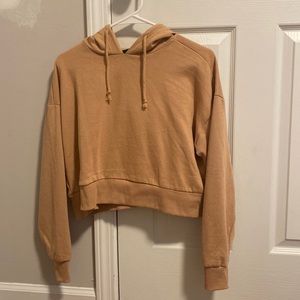 Tan Cropped Women’s Sweatshirt Medium